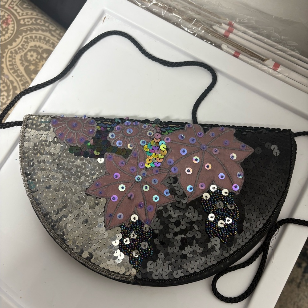 Sequin Floral Women's Bag